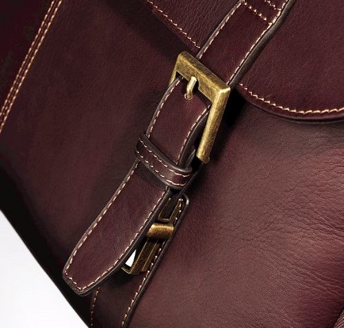 Samsonite Leather Messenger buckle